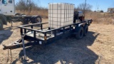 Utility Trailer 16’ Utility Trailer Double Axle W/ Water Tank And Pressure