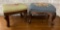 2 Small Stools W/ Needlepoint Tops - Some Stains