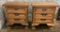 2 Solid Wood 3-drawer Chests - 1 Has Wood Separation On Top, 30