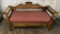 Vintage Wooden Bench W/ Paisley Cushion & Pillows - 64½