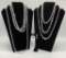 5 Vintage Crystal Necklaces - Circa 1930s-60s;     Pair Earrings