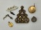 Vintage Dress Clip, Hand Charms, Victorian Jewelry Etc