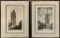 2 Samuel Chamberlain Watercolor Reproduction Framed Prints - 13½
