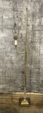 Vintage Brass & Glass Floor Lamp - 64