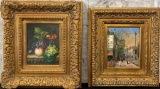 2 Oils On Canvas - In Gold Frames, Largest Is 18