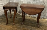 2 Drop-Leaf Side Tables - Some Loss On Finish - LOCAL PICKUP OR BUYER RESPO
