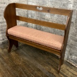 Wooden Bench W/ Padded Seat - 39½