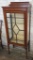 Circa Late-1800s Nice Hepplewhite Style Inlaid Mahogany Curio Cabinet - Lig