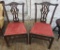 Pair Circa Mid To Late 1800s Mahogany Chippendale Style Chairs - Some Loss