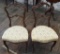 Pair Early Dainty French Chairs - 1 Has Been Repaired, See Photos - LOCAL P