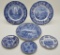 6 Misc. Blue & White Plates - Largest Is 9¾