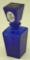 Cobalt Blue Glass Perfume Bottle - Marked 925 Italy