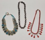 3 Very Nice Vintage Heavy Necklaces