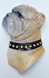 Vintage Hand Painted Ceramic Bulldog Plaque - 9