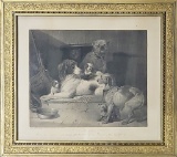 Vintage Engraving The Poor Relations - From James H. Beard Painting, Framed