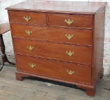 Period George III Mahogany 2 Over 3-drawer Chest - Brasses Have Been Replac