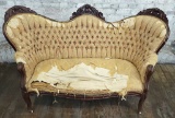 Small Victorian Carved Sofa - Needs Work, 55