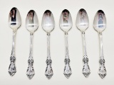 6 Oneida Sterling Demi Spoons - Afterglow, 2.56 Ozt Total