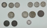 Lot Mercury Head Dimes;     3 Nickels
