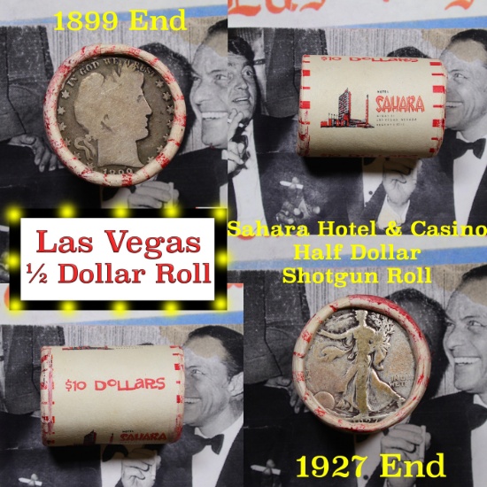 ***Auction Highlight*** Old Casino 50c Roll $10 Halves Las Vegas Casino Sahara 1927 Walker & 1899 Ba