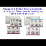Group of 2 United States Mint Proof Sets 1972-1973 11 coins