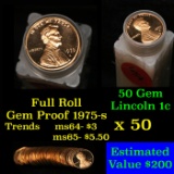 Proof Lincoln 1c roll, 1975 50 pcs