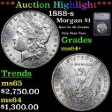 ***Auction Highlight*** 1888-s Morgan Dollar $1 Graded ms64+ BY SEGS (fc)
