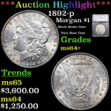 ***Auction Highlight*** 1892-p Morgan Dollar $1 Graded ms64+ By SEGS (fc)
