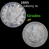 1895 Liberty Nickel 5c Grades g+