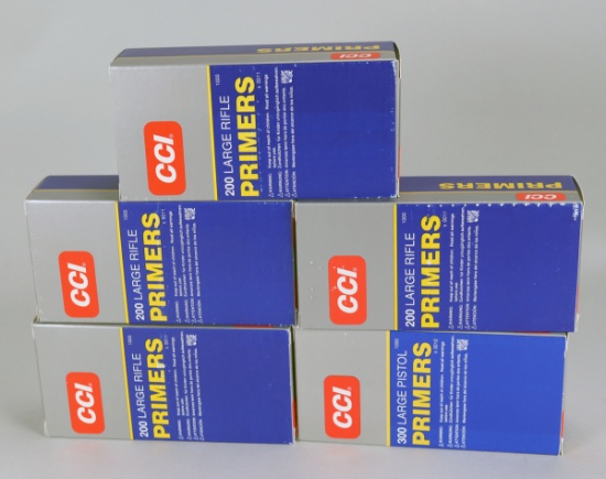 CCI 200 Large Rifle Primers, 5 Boxes of 1000