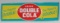 Excellent Vintage Double Cola Embossed Metal Sign 13 X 42