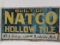 Antique Natco Hollow Tile Rochester, Michigan Metal Sign 24 X 42