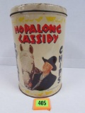 Dated 1950 Hopalong Cassidy Metal Potato Chip Tin