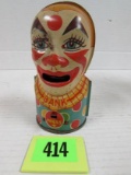 Antique J. Chein Tin Litho Clown Mechanical Bank