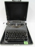 Excellent Antique Remington Rand Deluxe Model 5 Typewriter In Case
