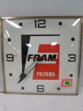 Vintage Fram Oil Advertising Pam Clock 15 X 15