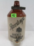 Excellent Antique Rawlings Ginger Beer 1 Gallon Stoneware Jug