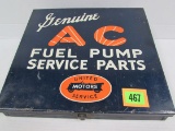 Antique Ac Fuel Pump Service Parts Cabinet 12 X 14
