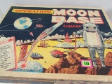 Rare Vintage 1960 Marx Operation Moon Base Playset Complete In Box