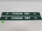 (2) Vintage Canada Dry Ginger Ale Soda Metal Doorpush Signs