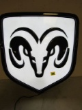 Excellent Contemporary Dodge Ram Lighted Dealership Sign 34 X 37