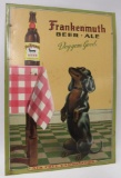 Antique Frankenmuth Beer Dog-Gone Good! Tin Graphic Sign