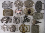 Lot (16) Asst. Vintage Metal Belt Buckles