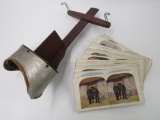 Antique Stereoviewer with Old Stereoview Cards