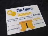 Vintage Ohio Farmers Companies Metal Advertising Calendar