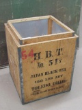 Large Vintage Japanese Tea Wooden Crate Toledo Ohio