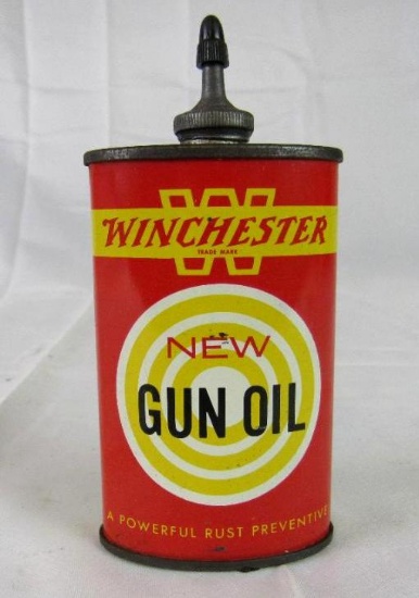 Antique Winchester Gun Oil Metal Handy Oiler Can w/ Zinc Top
