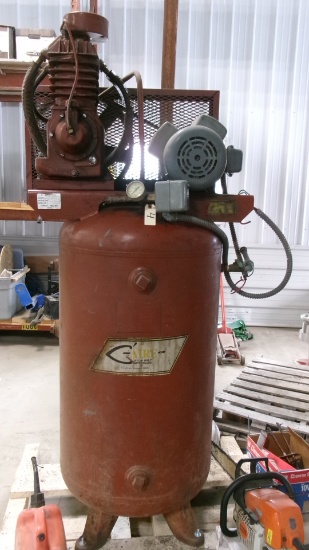 CLAIRE 5 H.P. SINGLE PHASE 220  V. 2 STAGE VERT. AIR COMPRESSOR