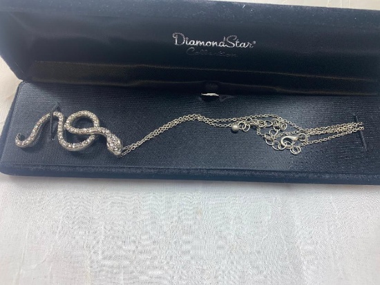 Diamond Star Collection Snake Necklace