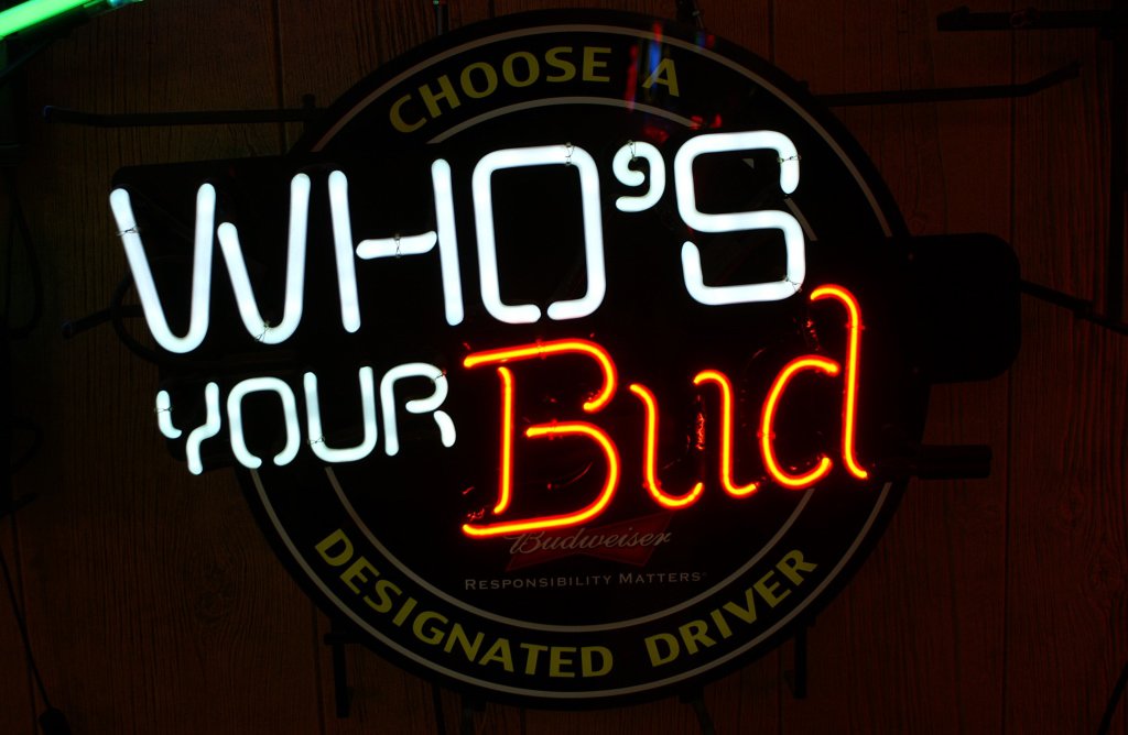 Who's Your Bud Neon multilayered sign   17